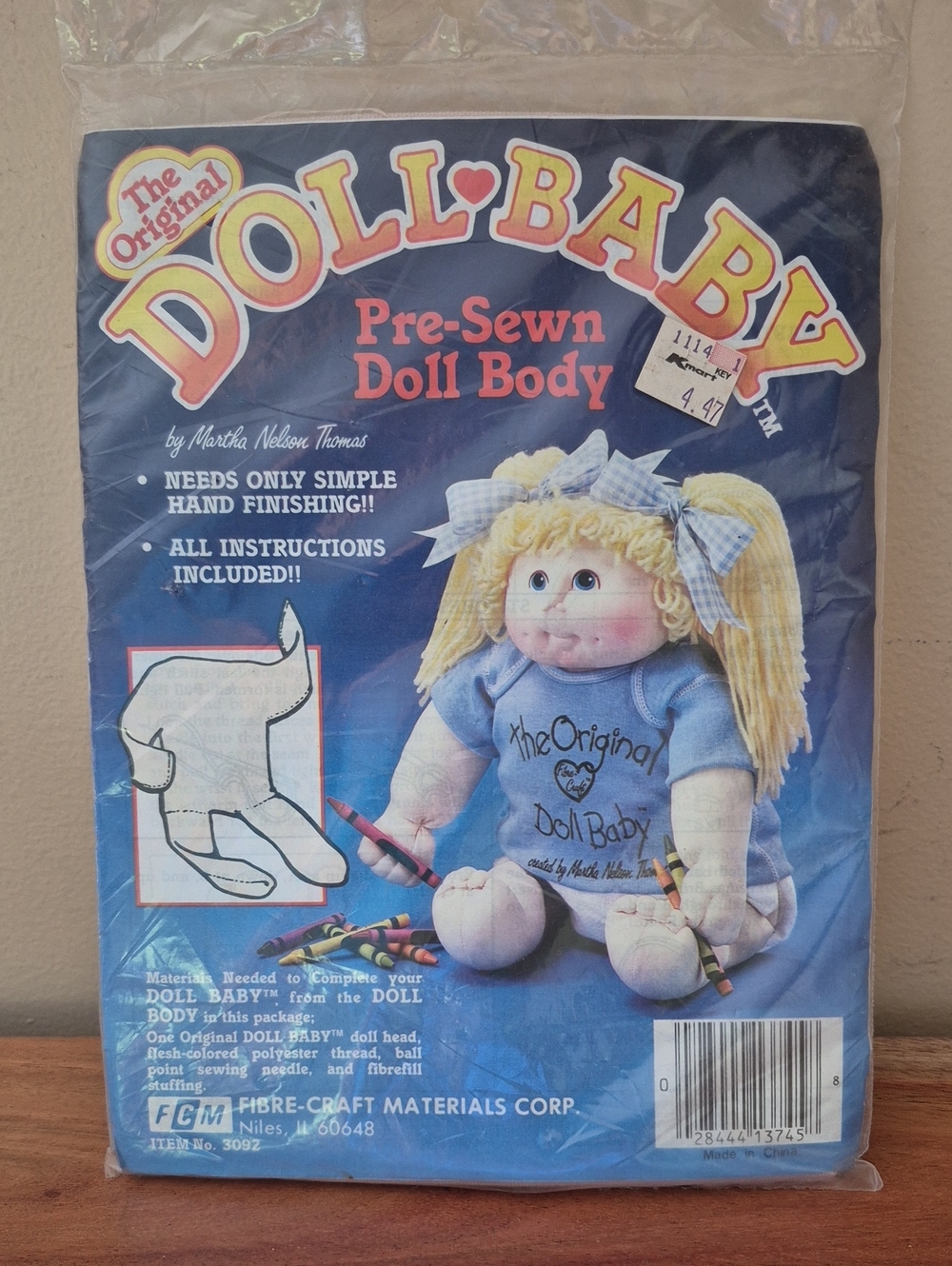 The Original Doll Baby Pre-Sewn Doll Body - Caucasian